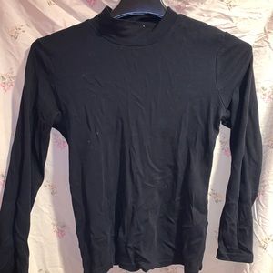 Plain black turtleneck
